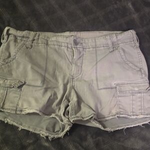 Faded Glory Women's Light Gray Cargo Shorts